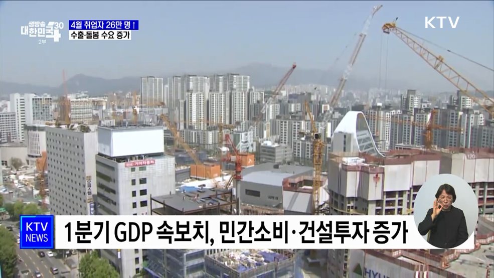 4월 취업자 26만 명↑···"수출·돌봄수요 증가"