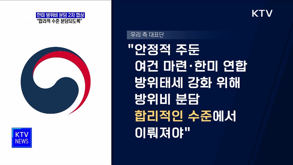 한미 방위비 분담 2차 협상···"합리적 수준 분담되도록 최선"