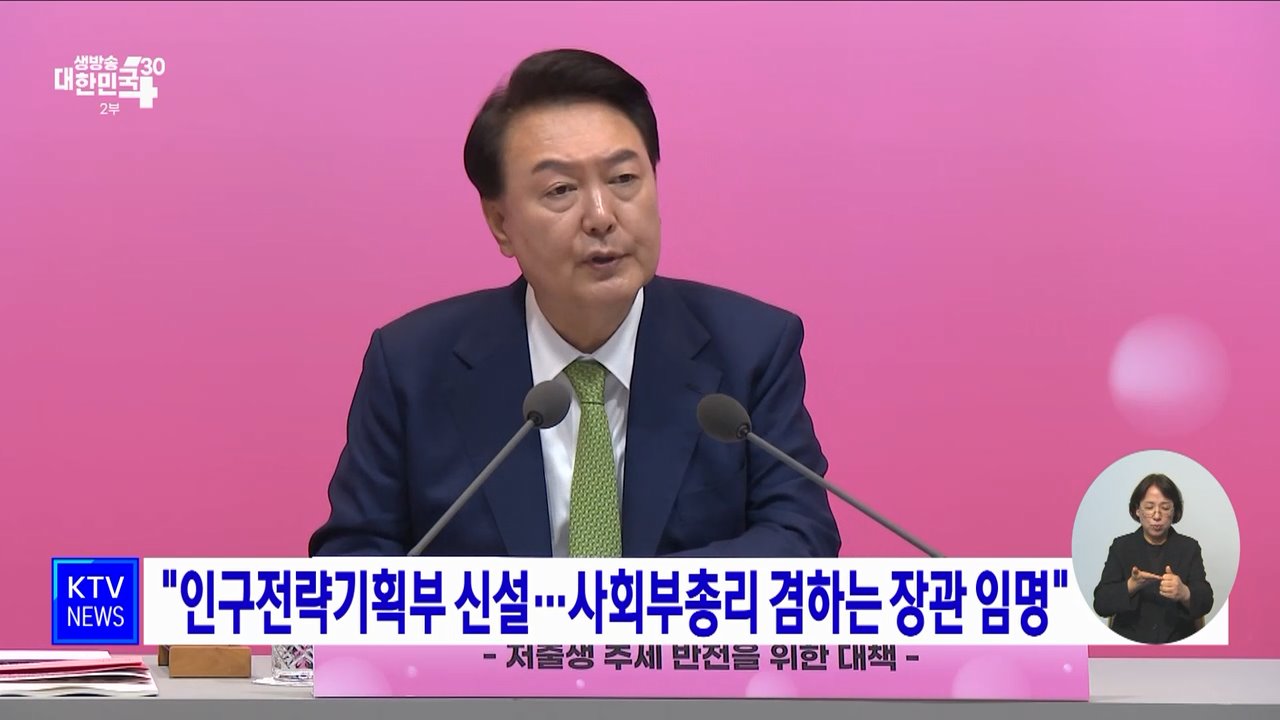 "인구전략기획부 신설···사회부총리 겸하는 장관 임명"