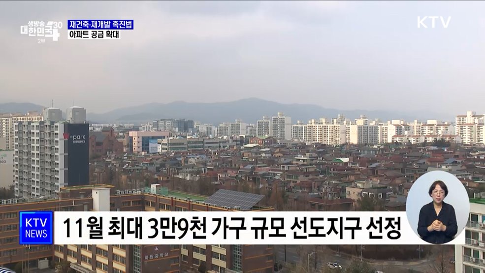 '재건축·재개발 촉진법' 제정···"아파트 공급 획기적 확대"