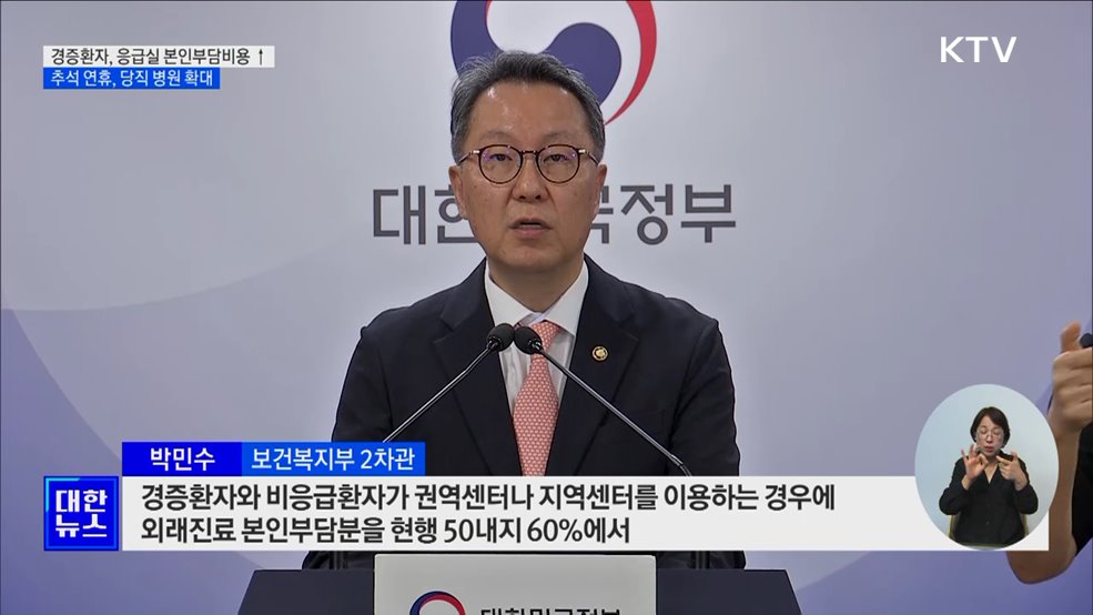 "경증환자 응급실 본인부담비용 늘린다"···과밀화 해소