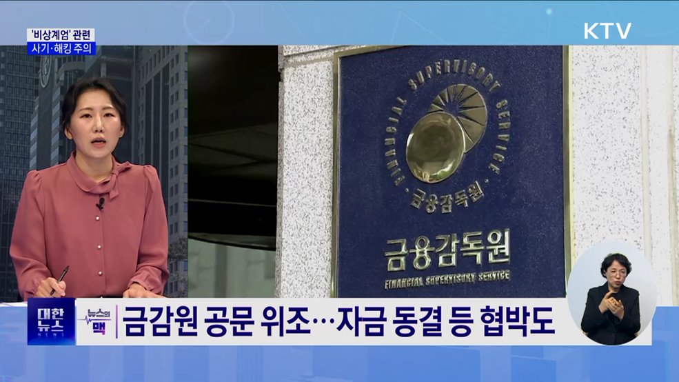 '비상계엄' 관련 사기·해킹 주의···소비자 경보 발령 [뉴스의 맥]