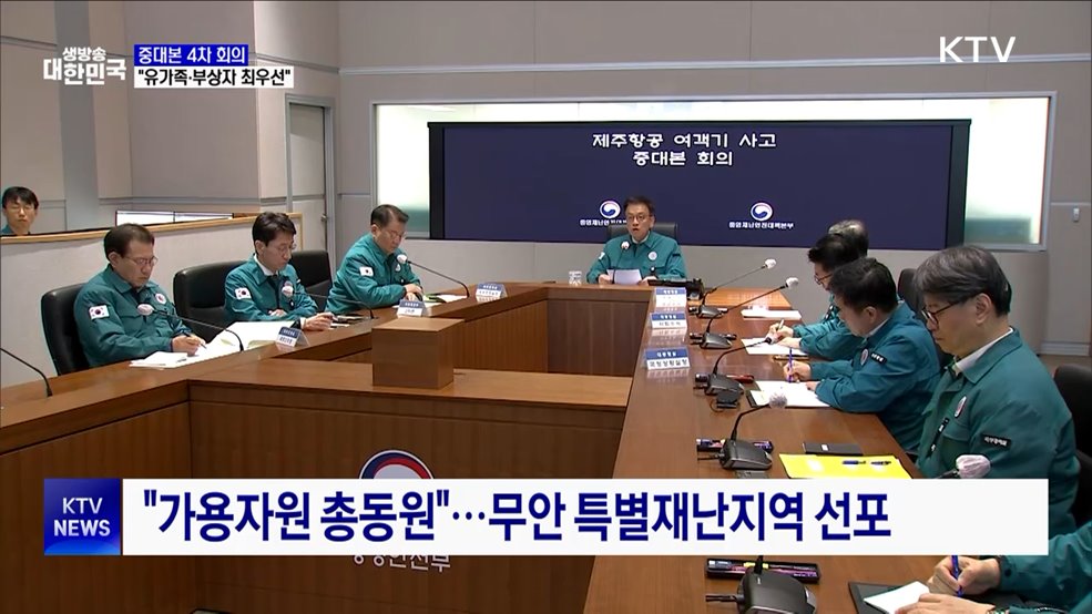 최 권한대행 "유가족·부상자 최우선···가용자원 총동원"