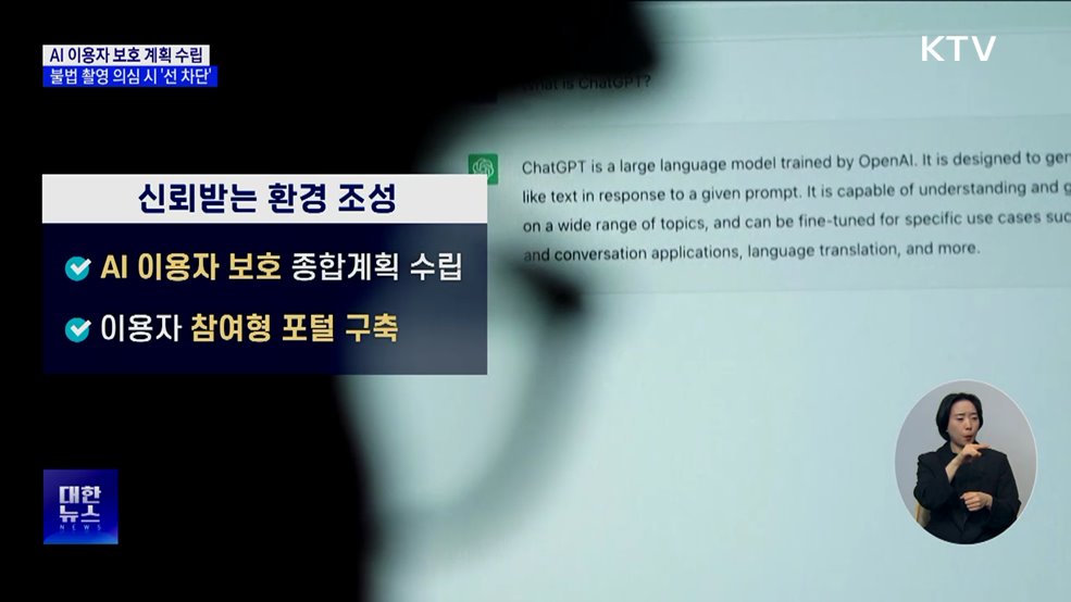 'AI 이용자 보호 계획' 수립···불법 촬영 의심 영상 '임시 차단'