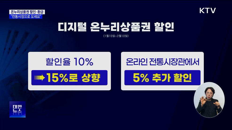 온누리상품권 할인·환급···"전통시장으로 오세요"