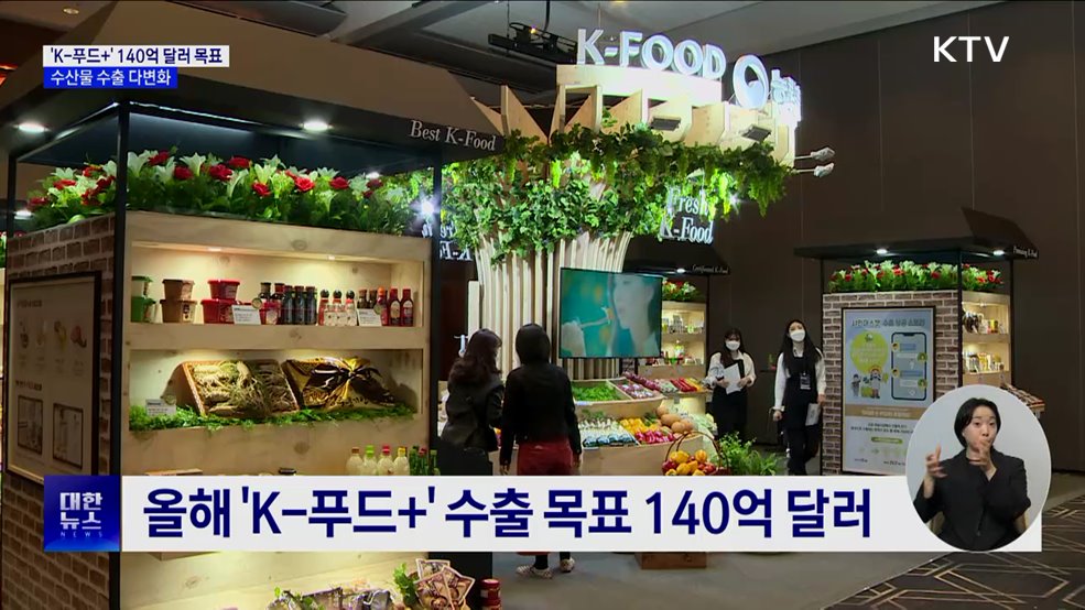 'K-푸드+' 수출 목표 140억 달러···수산물 수출 다변화