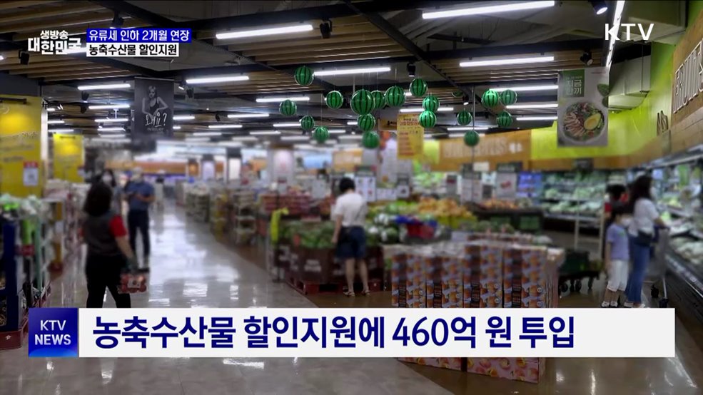 유류세 인하 2개월 연장···농축수산물 할인지원에 460억 원