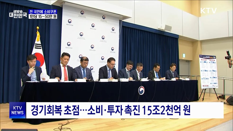 전 국민에 민생회복 소비 쿠폰···1인당 15~50만 원