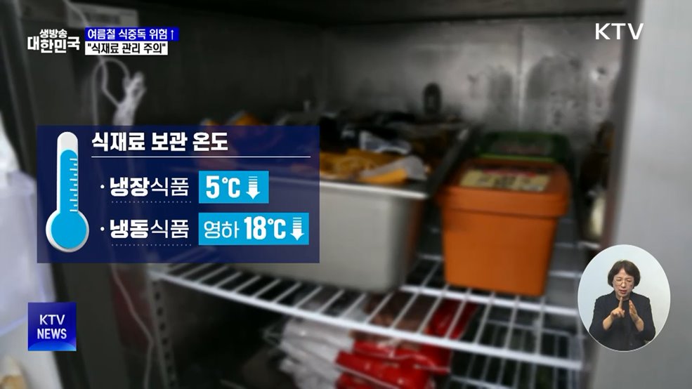 폭염에 식중독 위험↑···"식재료 관리 주의"