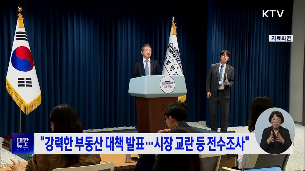 "강력한 부동산 대책 발표···시장 교란 등 전수조사"