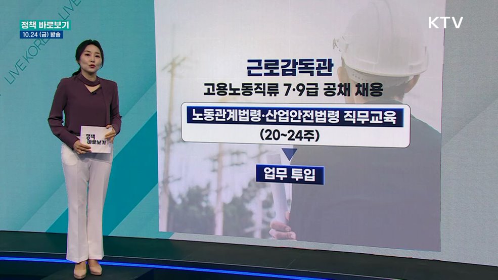 고용부 "근로감독관이 국민의 노동권 보호에 앞장서도록 노력"