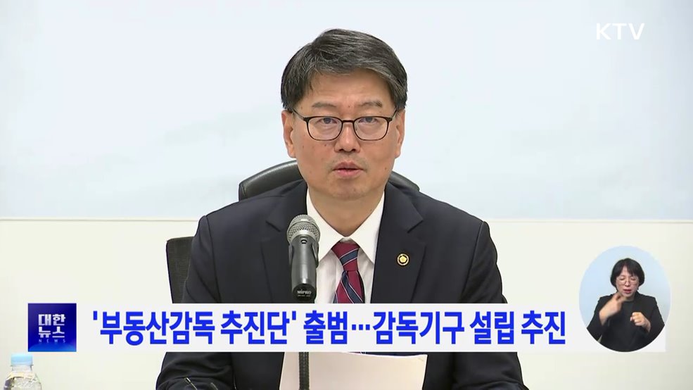 '부동산감독 추진단' 출범···감독기구 설립 추진