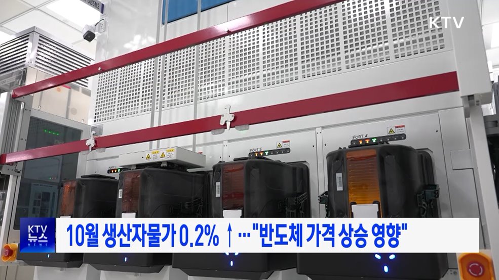 10월 생산자물가 0.2%↑···"반도체 가격 상승 영향"