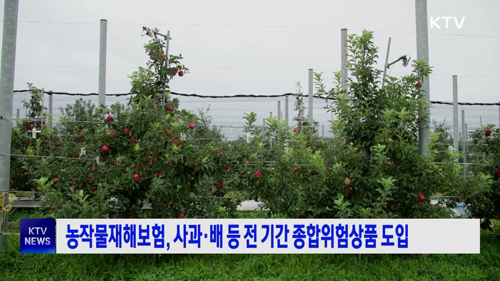 농작물재해보험, 사과·배 등 전 기간 종합위험상품 도입