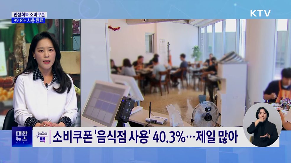 민생회복 소비쿠폰 99.8% 사용···"경제 지표 개선" [뉴스의 맥]