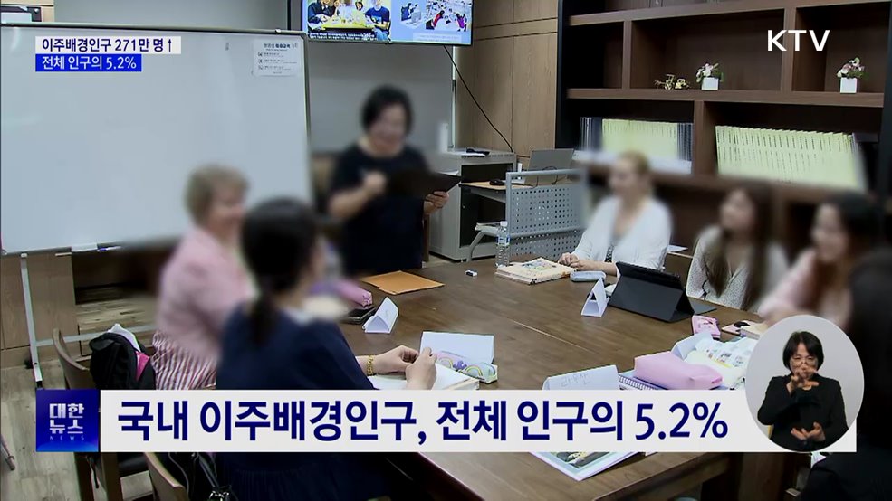 이주배경인구 271만 명 돌파···전체 인구의 5.2%