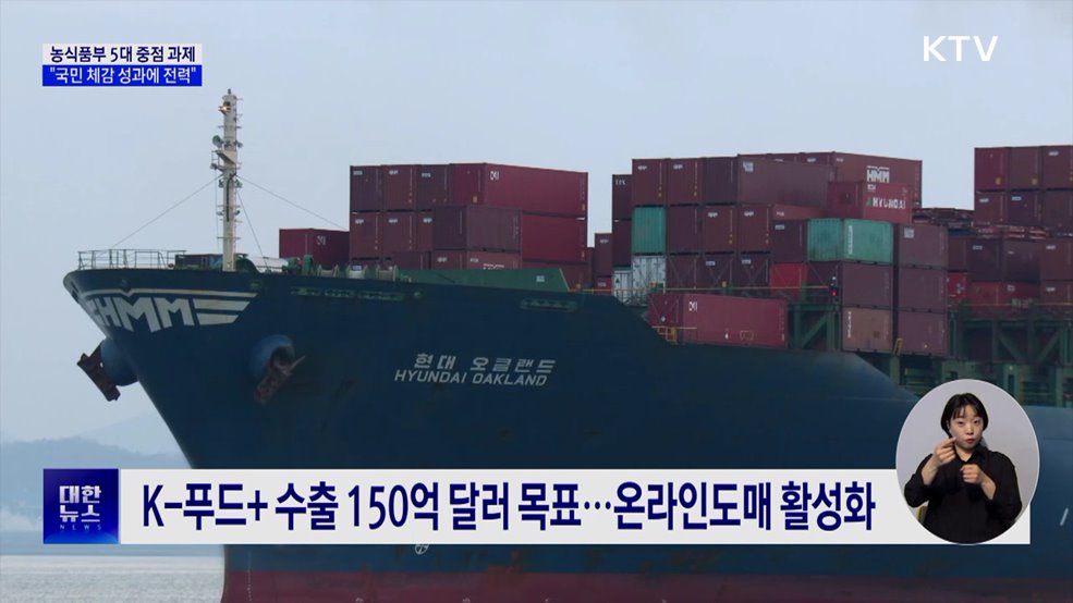 K-푸드+ 수출 150억 달러···온라인도매시장 거래 확대