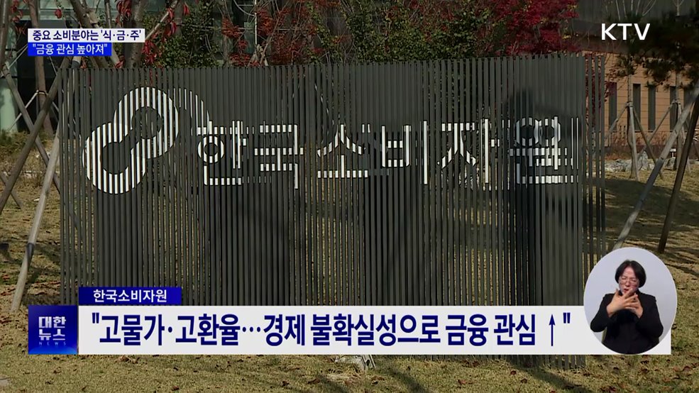 중요 소비분야는 '식·금·주'···"금융 관심 높아져"