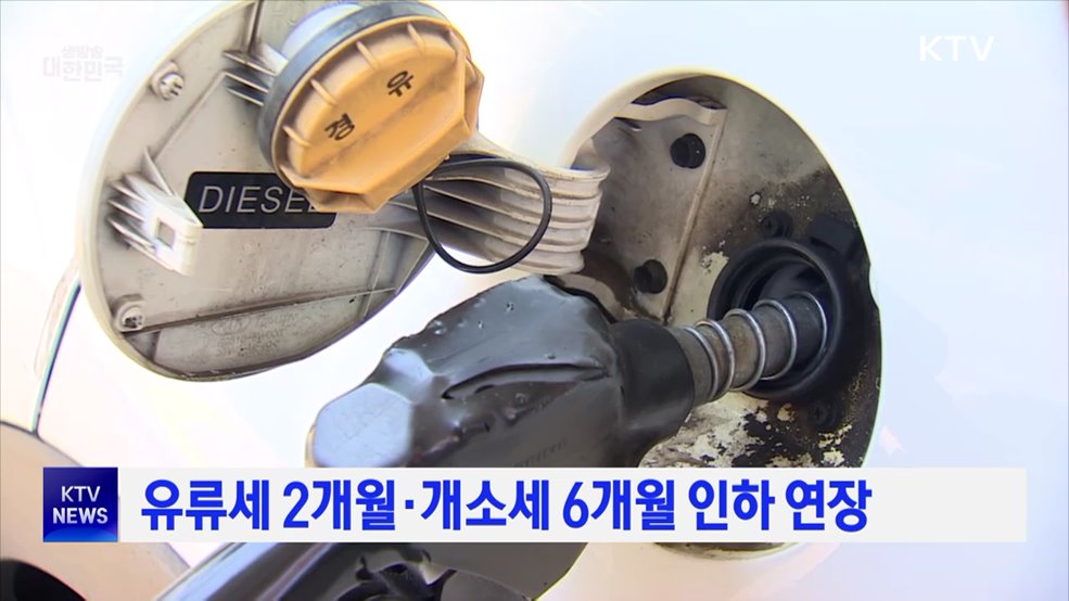 유류세 2개월·개소세 6개월 인하 연장