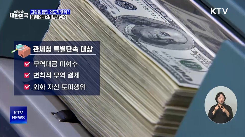 고환율 틈탄 불법 무역·외환거래 특별 단속