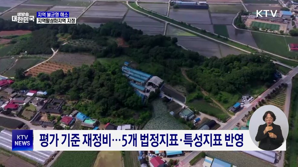 지역 불균형 해소···'지역활성화지역' 21개 지정