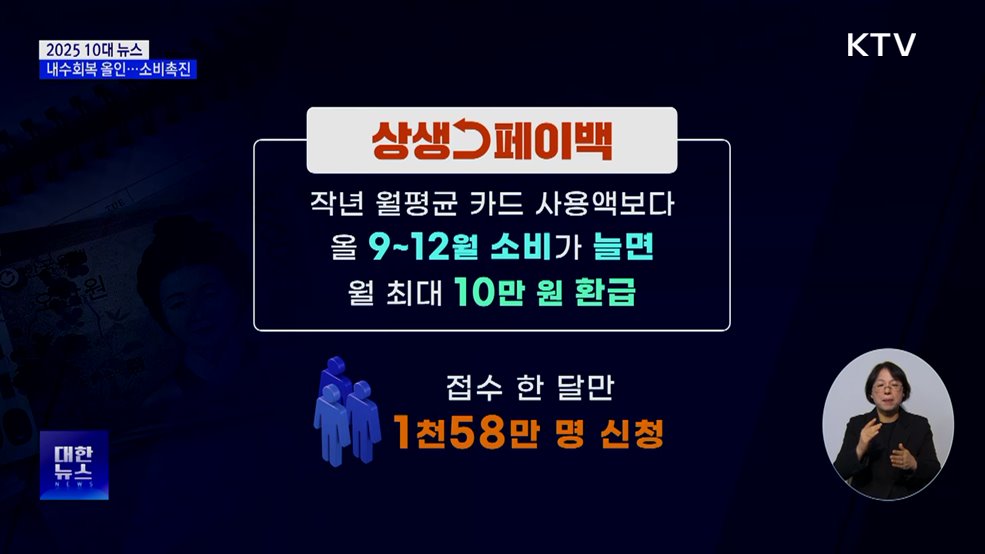 소비쿠폰·상생페이백으로 내수 회복 올인 [10대 뉴스]