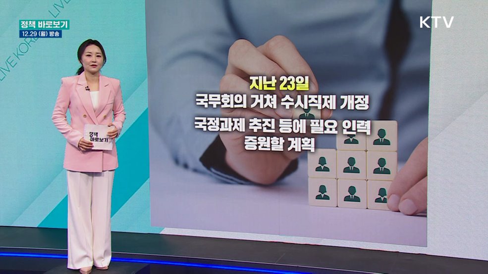 행안부 "국민생활·안전 등 꼭 필요한 인력 신속·적극 보강"