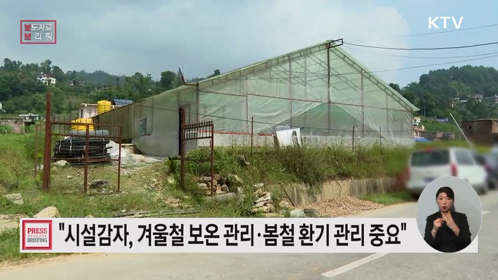 겨울철 시설감자, 안정 생산 관리 요령