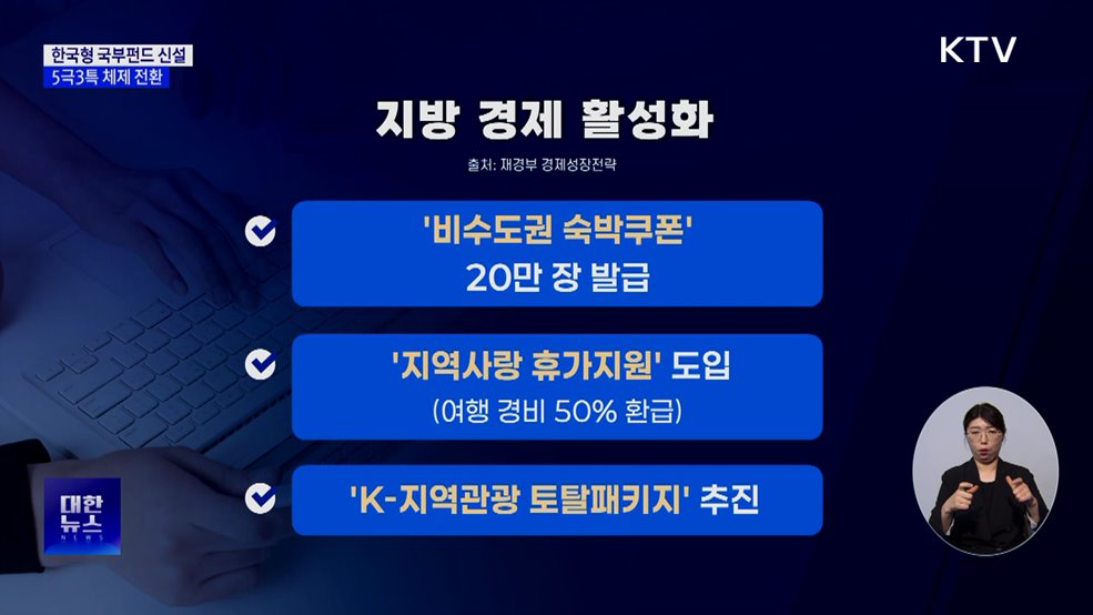 20조 원 규모 '한국형 국부펀드' 신설···5극3특 산업 활성화