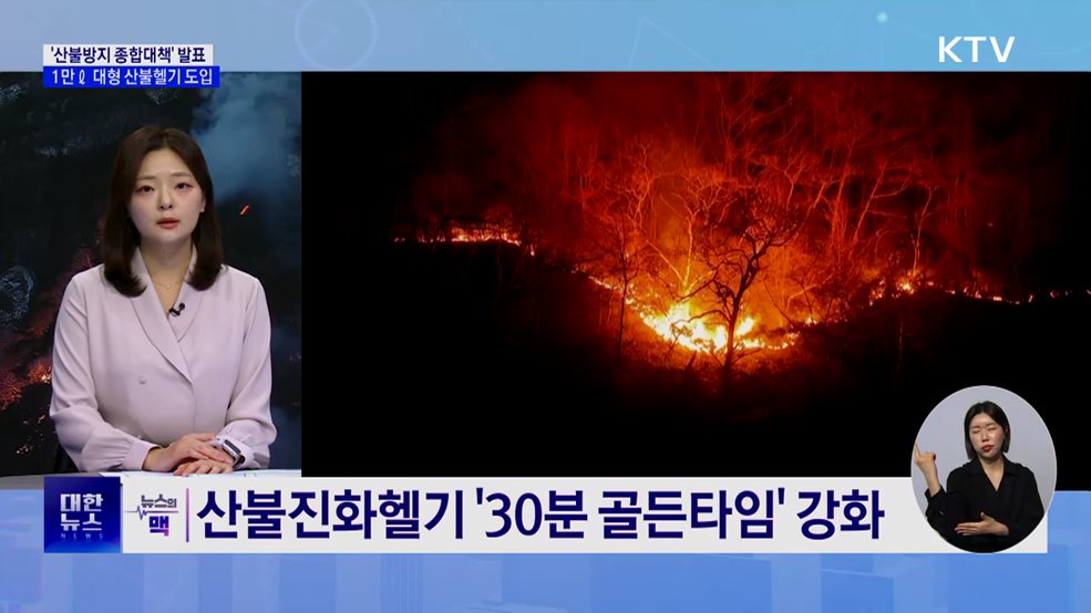 1만ℓ 대형 산불헬기 도입···산림청 '산불방지 종합대책' 발표 [뉴스의 맥]