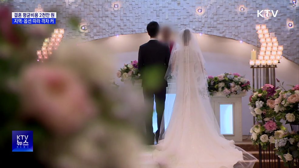 결혼 평균비용 2천만 원···지역·옵션 따라 격차 커