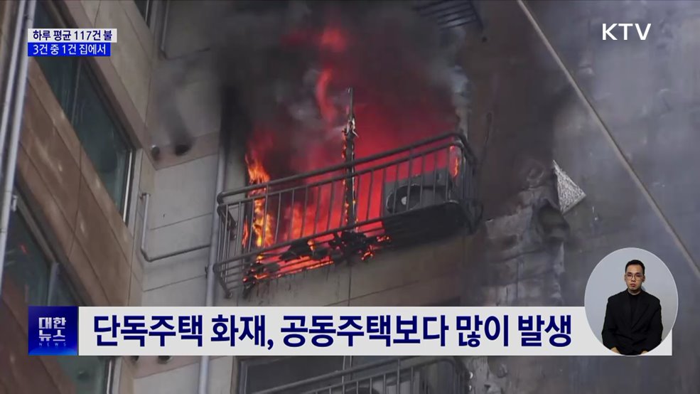 설 연휴 하루 평균 117건 화재···주요 원인 '부주의'