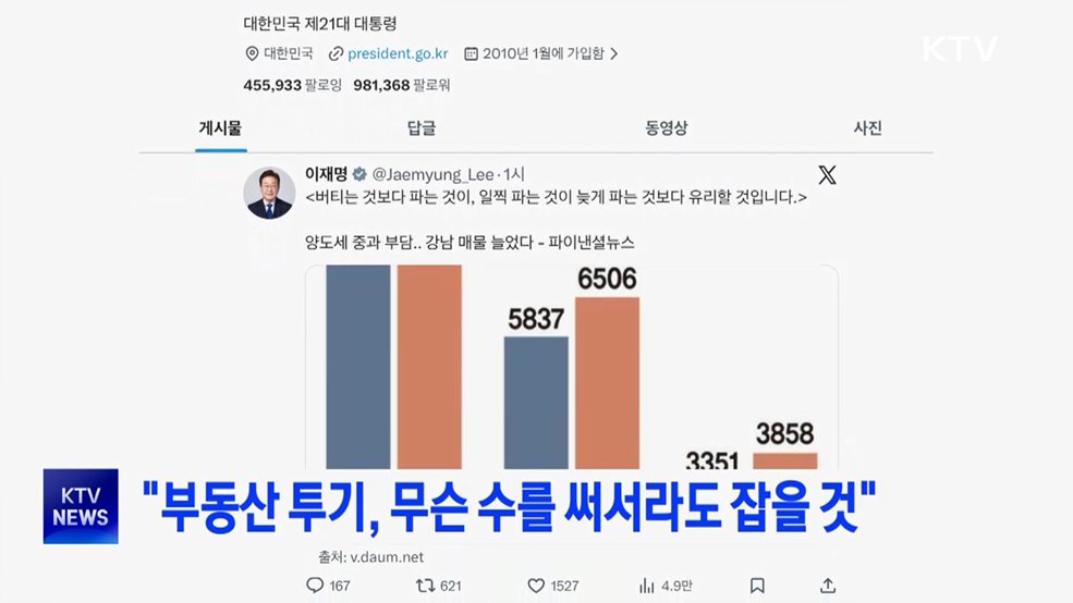 "부동산 투기, 무슨 수를 써서라도 잡을 것"
