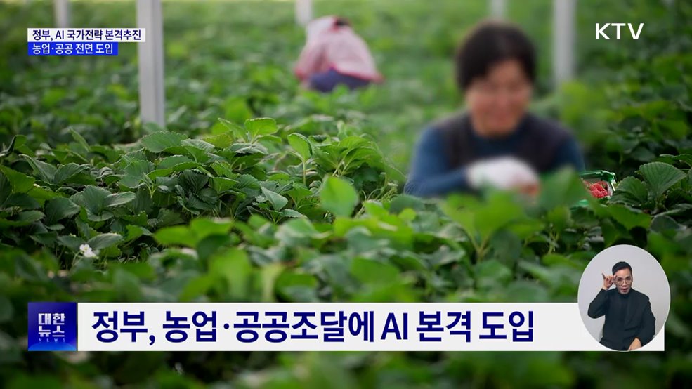 AI 국가전략 본격화···농업·공공 전면 도입