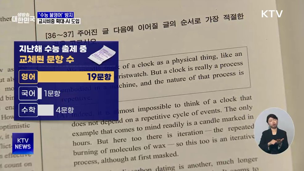 '불영어' 방지 대안···"AI로 지문 만들고 검토"
