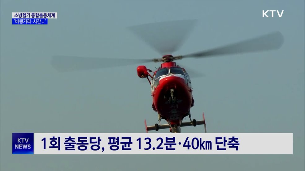 '소방헬기 통합출동체계' 전면 시행···비행거리·시간↓