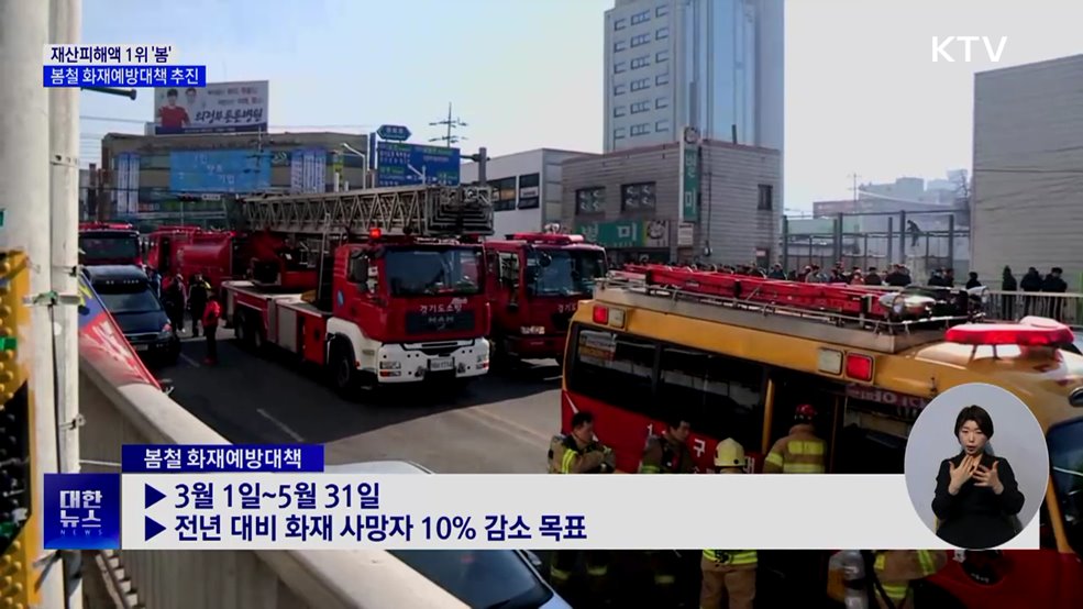 화재 재산피해 1위 '봄'···화재예방대책 추진