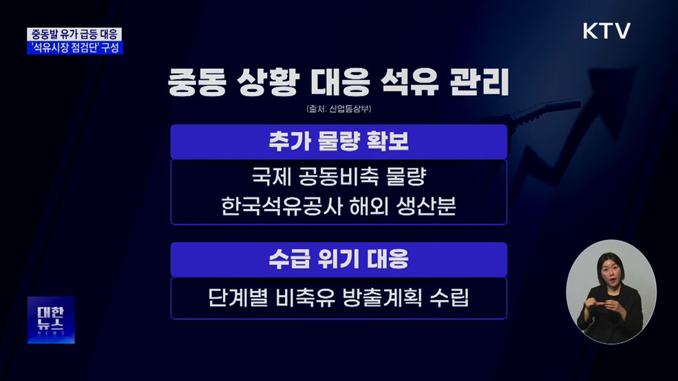 중동발 유가 충격···정부, 석유시장 특별점검