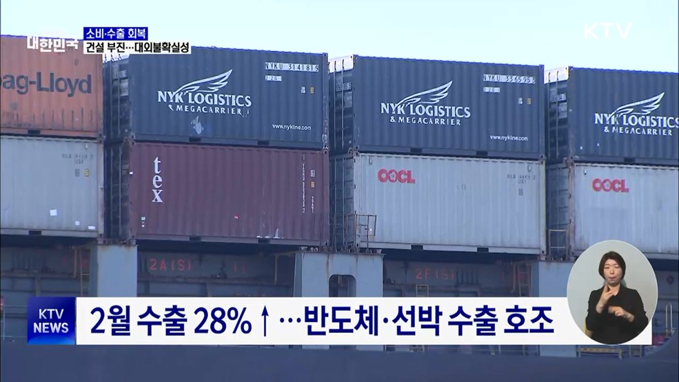 "소비·수출 회복···건설 부진 속 경기 '완만한 회복세'"