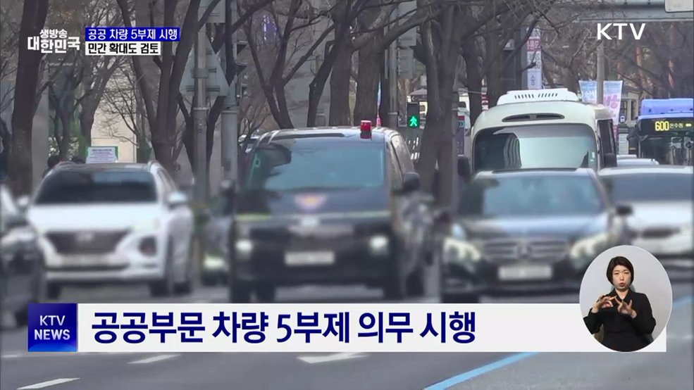 공공부문 차량 5부제 시행···민간 확대도 검토