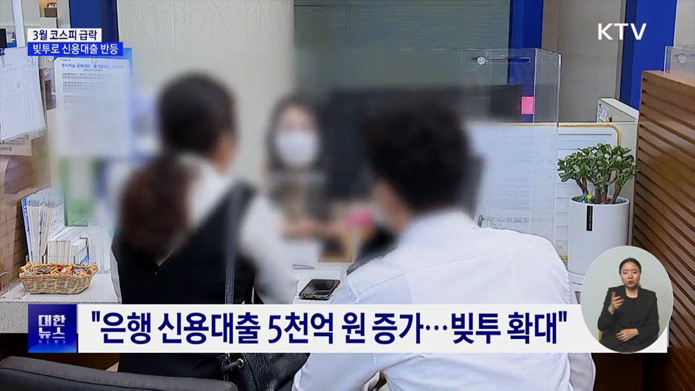 중동 리스크에 3월 코스피 급락···빚투로 신용대출 반등
