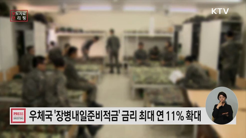 "국가 지키는 장병! 우체국이 지킨다" '우체국 장병내일준비적금' 우대금리 확대