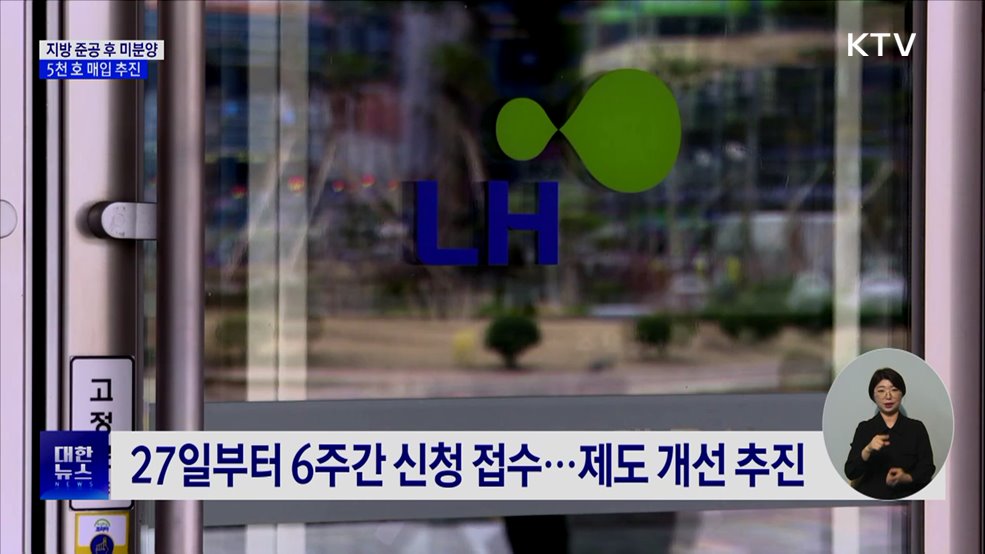 '지방 준공 후 미분양' 5천 호 매입···모집 대상 확대