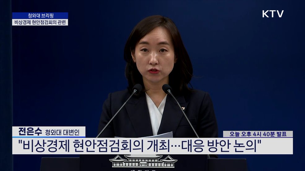 청와대 브리핑 - 비상경제 현안점검회의 관련
