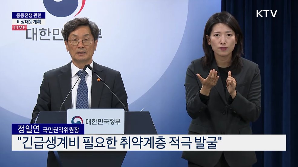 중동전쟁 관련 비상대응계획