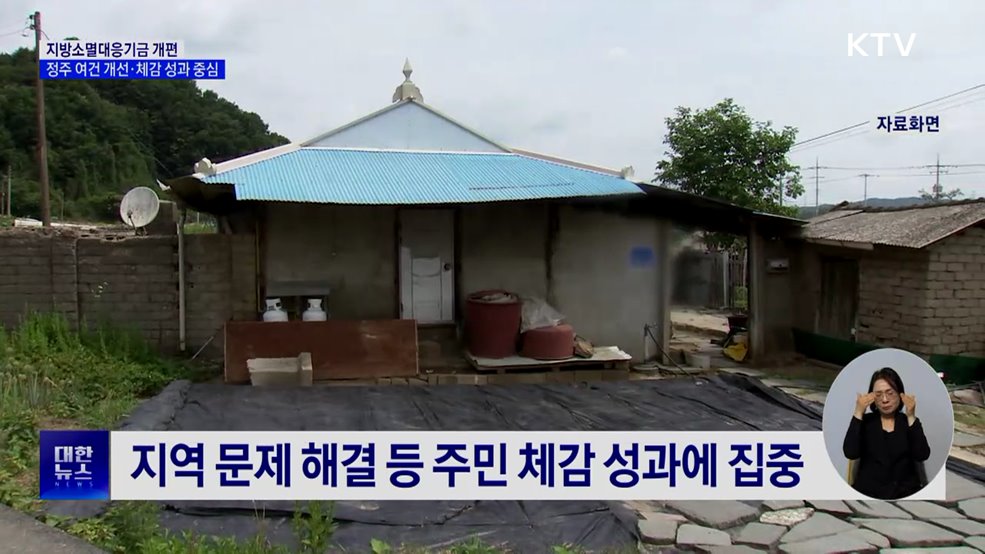 지방소멸대응기금 개편···정주 여건 개선에도 활용