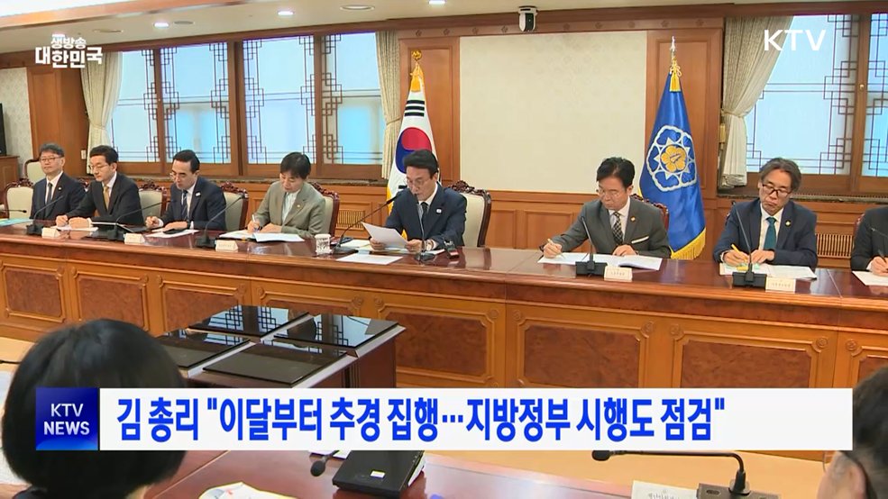 김 총리 "이달부터 추경 집행···지방정부 시행도 점검"