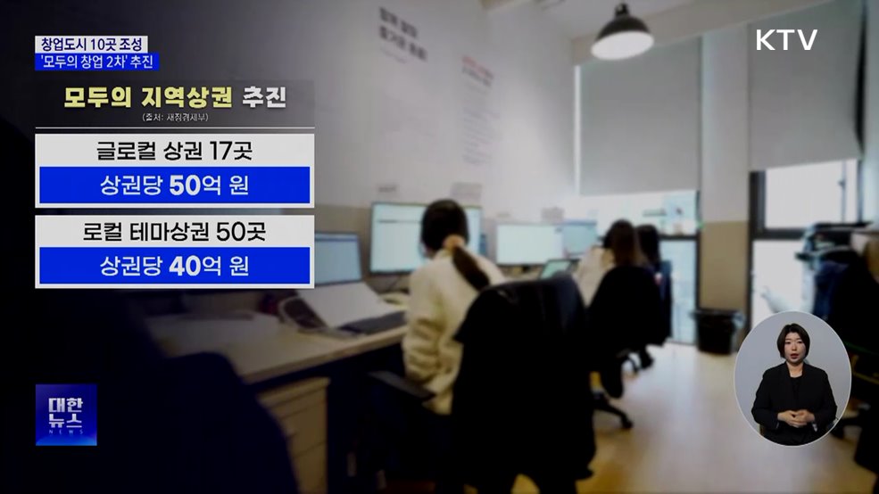 창업도시 10곳 조성···'모두의 창업 2차' 추진