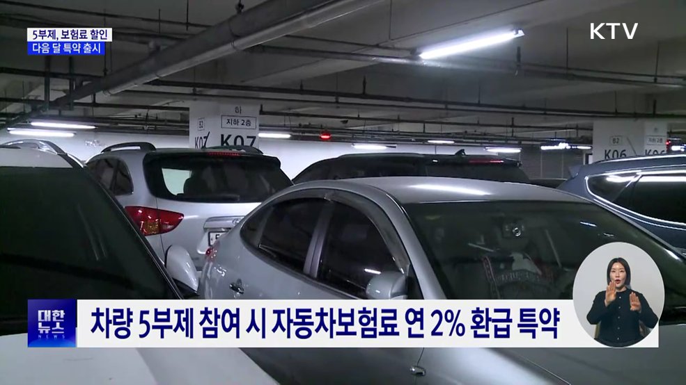 5부제 참여, 보험료 2% 할인···다음 달 특약 출시