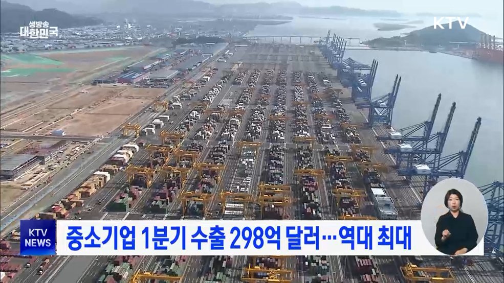 중소기업 1분기 수출 298억 달러···역대 최대